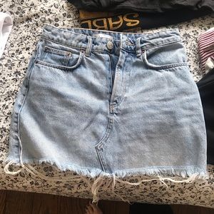 Zara denim mini skirt